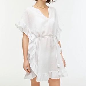 J. Crew Side-Ruffle Tunic | S | White